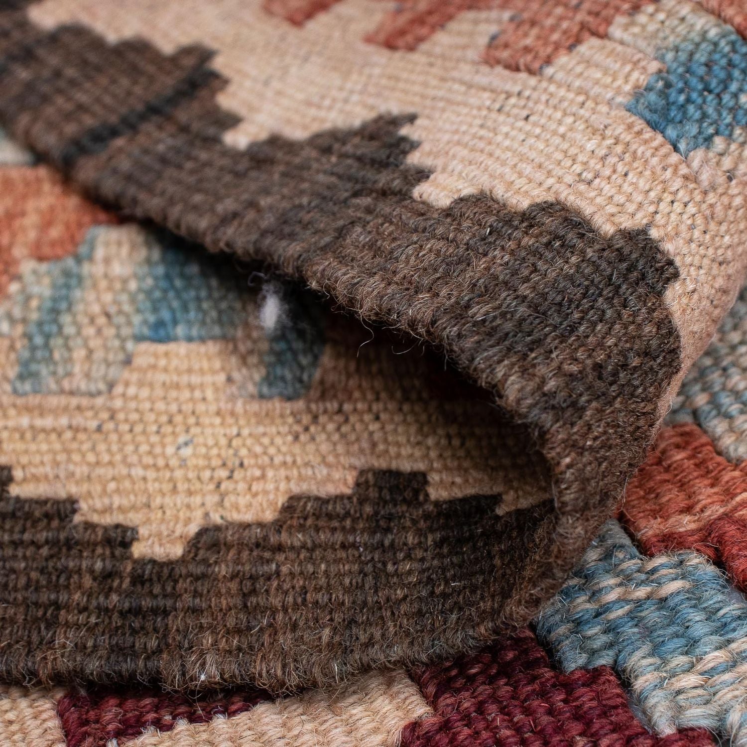 Løber Kelim Carpet - Splash - 387 x 70 cm - flerfarvet