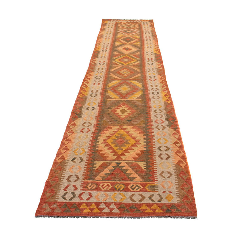 Løber Kelim Carpet - Splash - 435 x 86 cm - flerfarvet