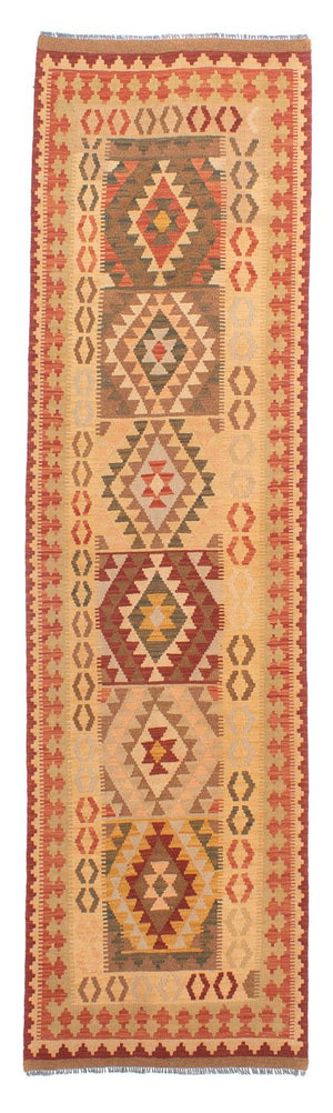 Løber Kelim Carpet - Splash - 314 x 86 cm - flerfarvet