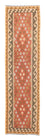 Løber Kelim Carpet - Splash - 300 x 82 cm - lysrød