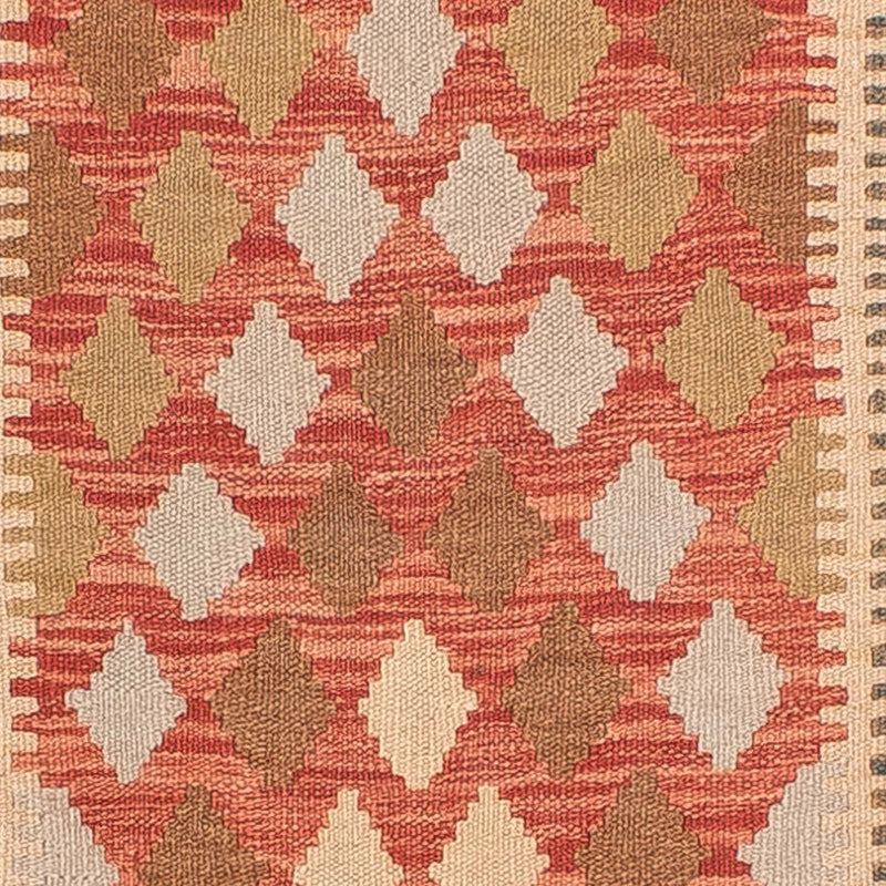 Løber Kelim Carpet - Splash - 300 x 82 cm - lysrød