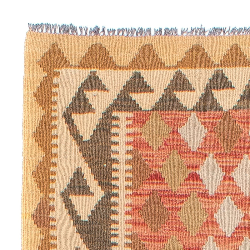 Løber Kelim Carpet - Splash - 300 x 82 cm - lysrød