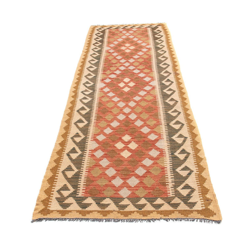 Løber Kelim Carpet - Splash - 300 x 82 cm - lysrød