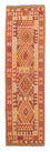 Løber Kelim Carpet - Splash - 323 x 90 cm - lysrød
