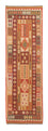Løber Kelim Carpet - Splash - 309 x 93 cm - lysrød
