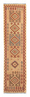 Løber Kelim Carpet - Splash - 301 x 80 cm - lys brun