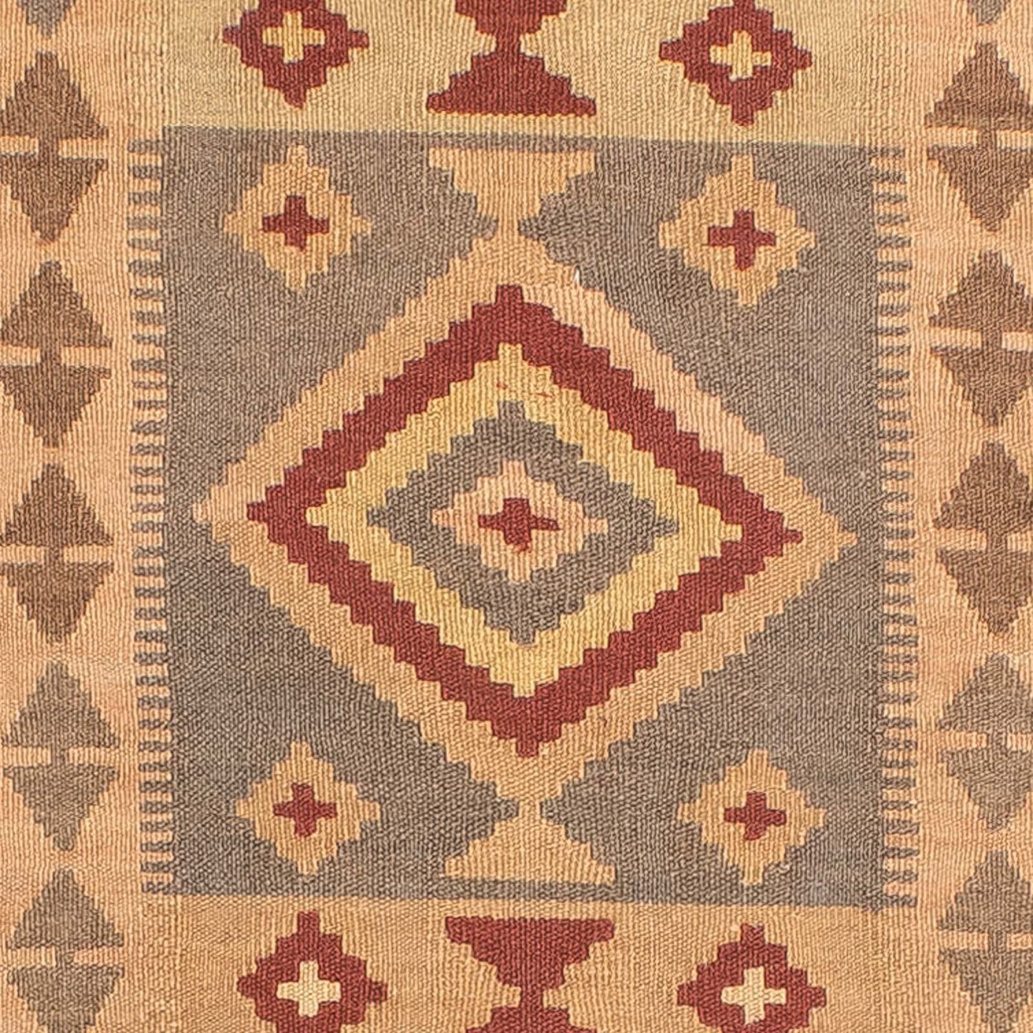 Løber Kelim Carpet - Splash - 301 x 80 cm - lys brun