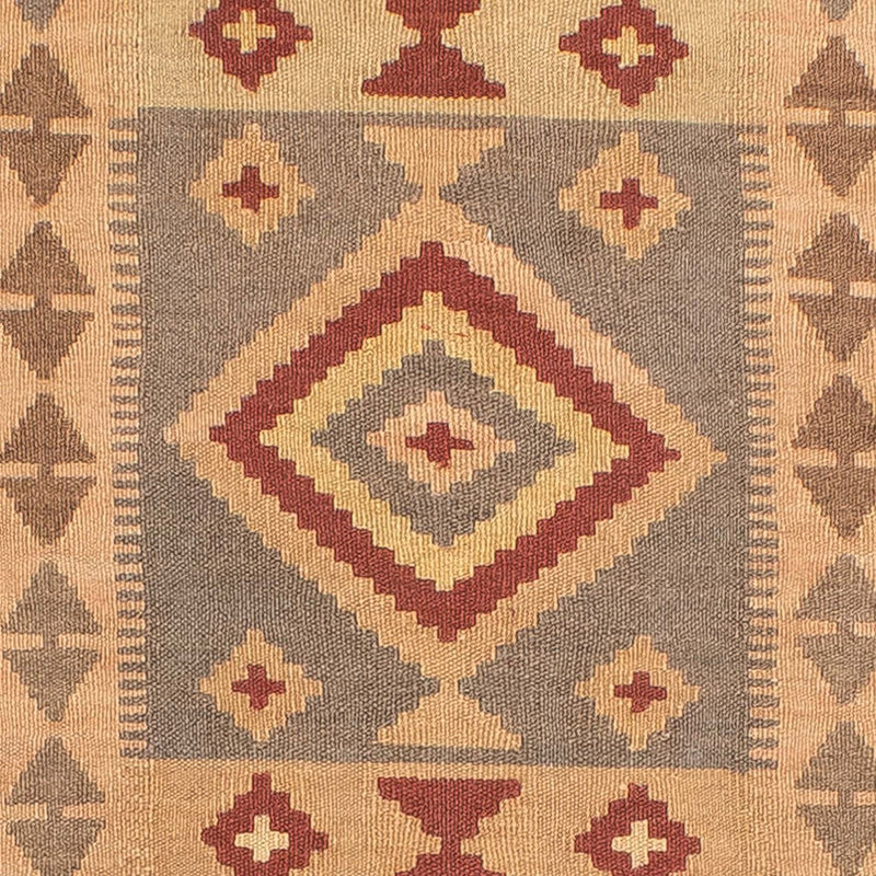 Løber Kelim Carpet - Splash - 301 x 80 cm - lys brun