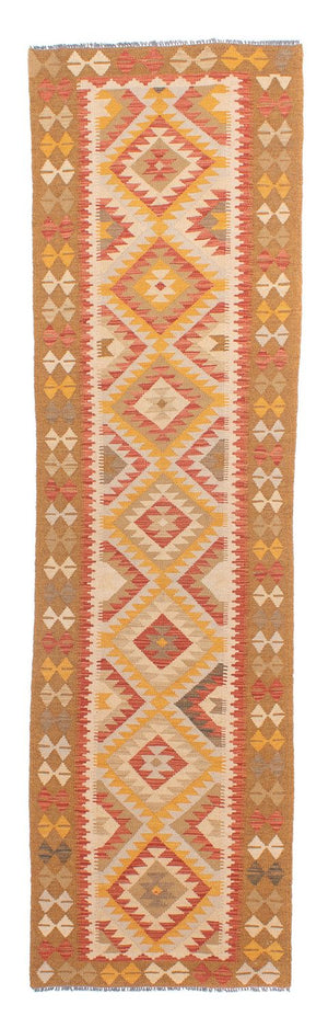Løber Kelim Carpet - Splash - 298 x 80 cm - flerfarvet