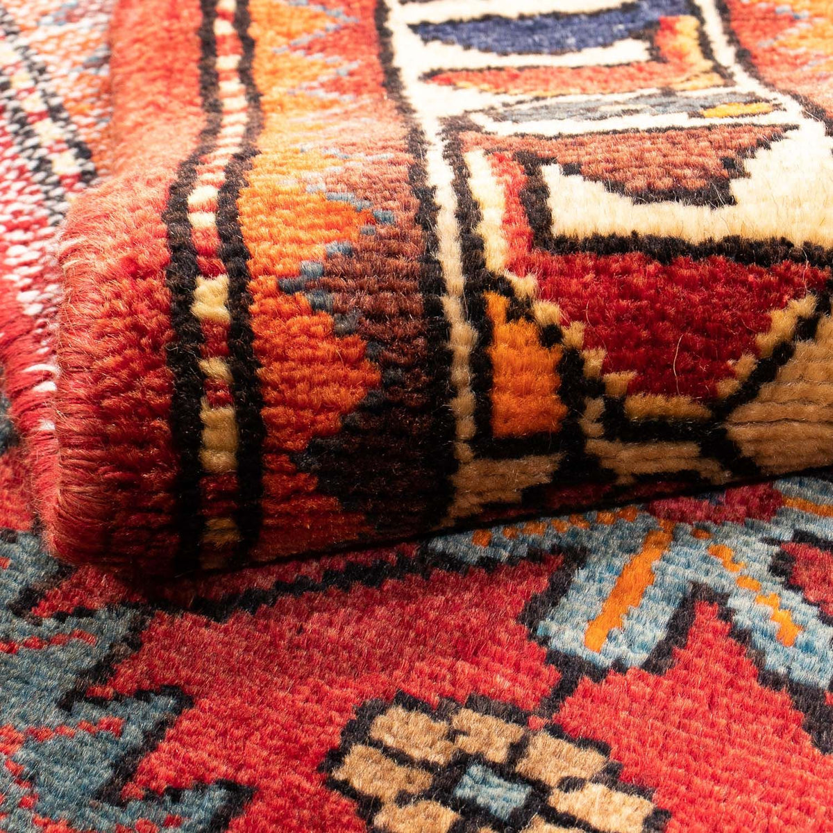 Persisk tæppe - Nomadisk - 146 x 88 cm - mørkerød