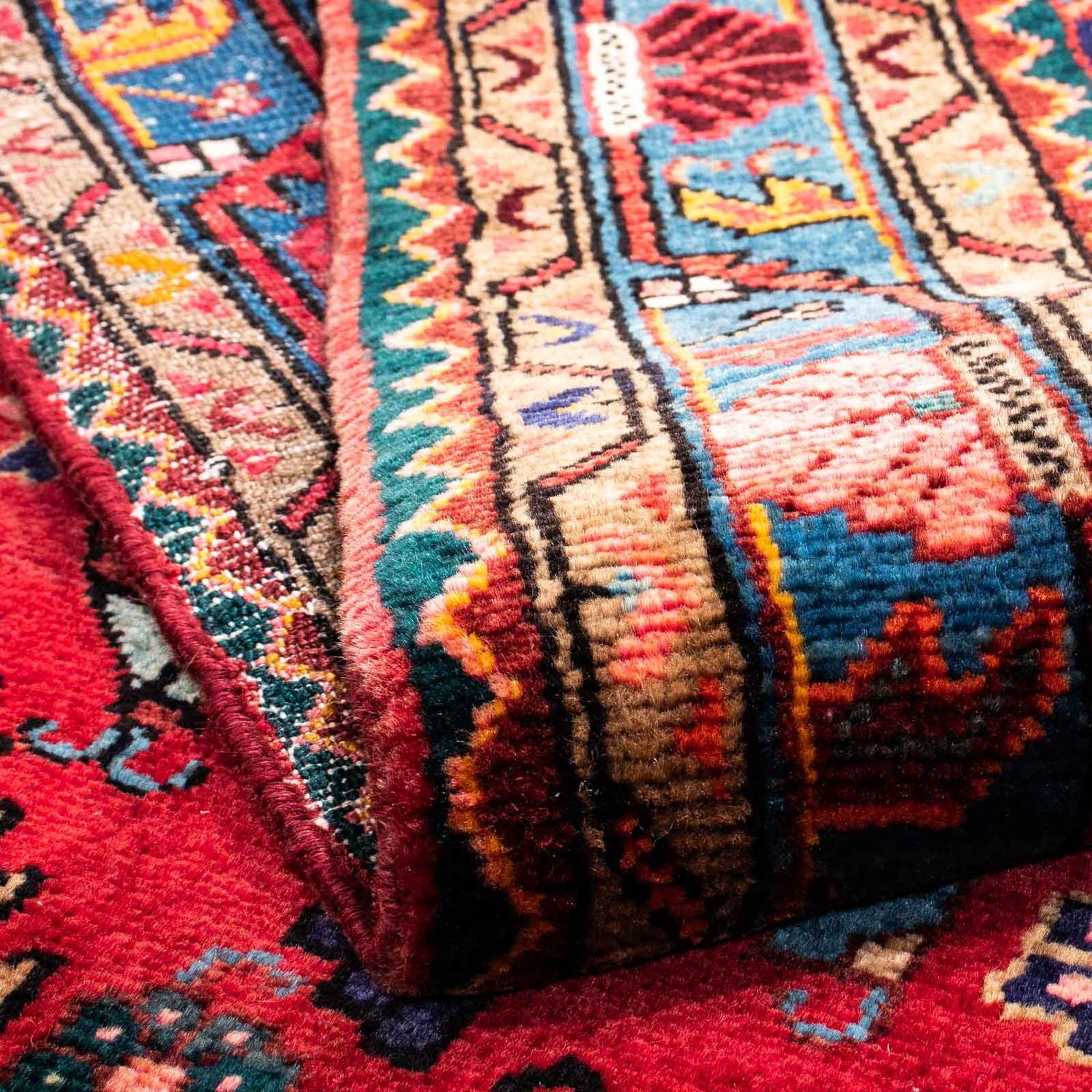 Persisk tæppe - Nomadisk - 240 x 133 cm - mørkerød
