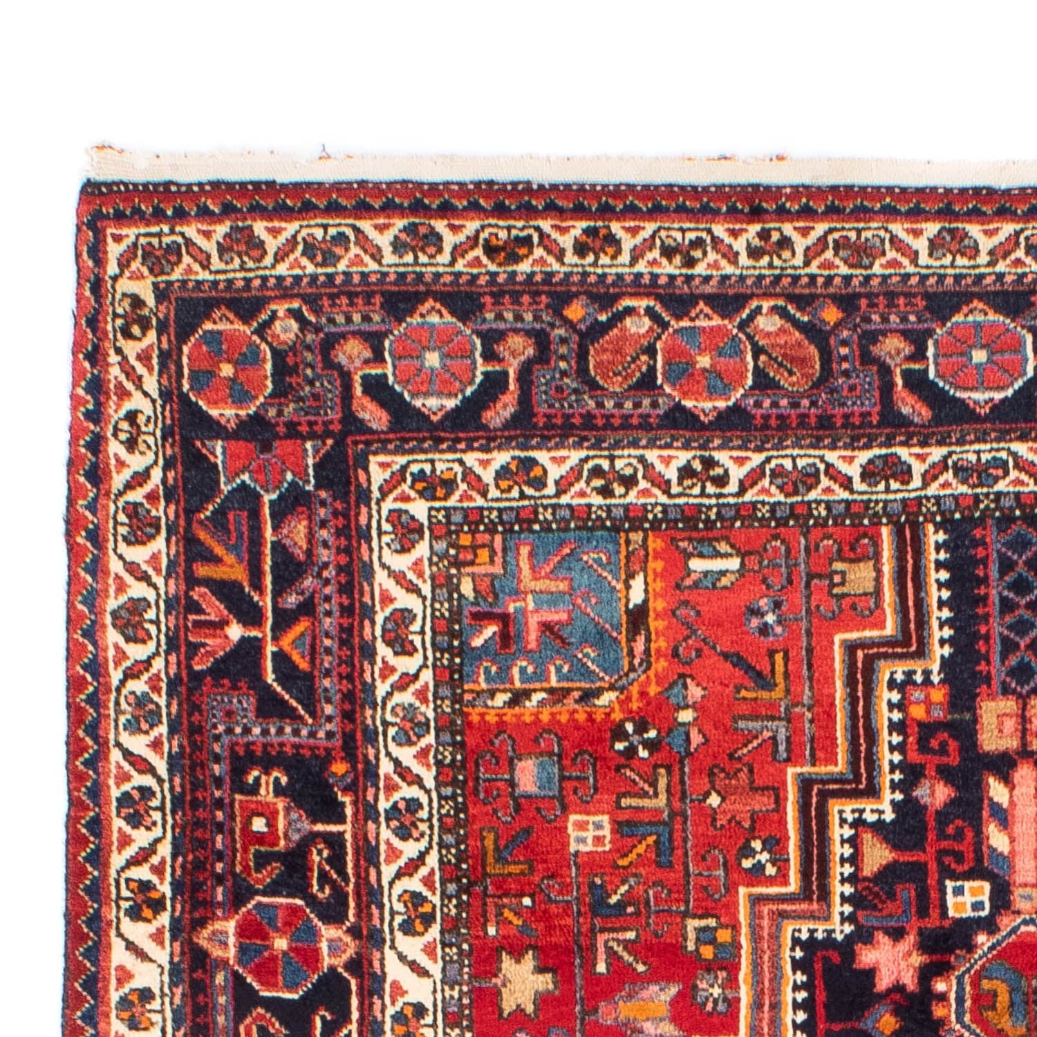 Persisk tæppe - Nomadisk - 237 x 140 cm - mørkerød