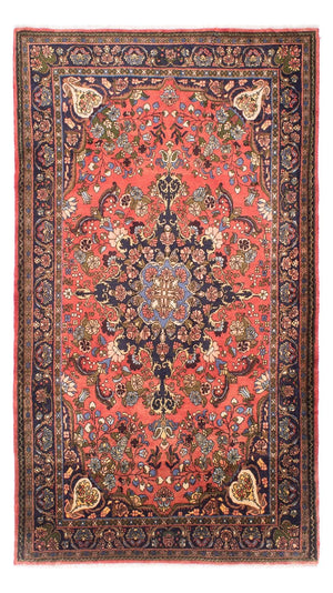 Persisk tæppe - Nomadisk - 255 x 154 cm - lysrød