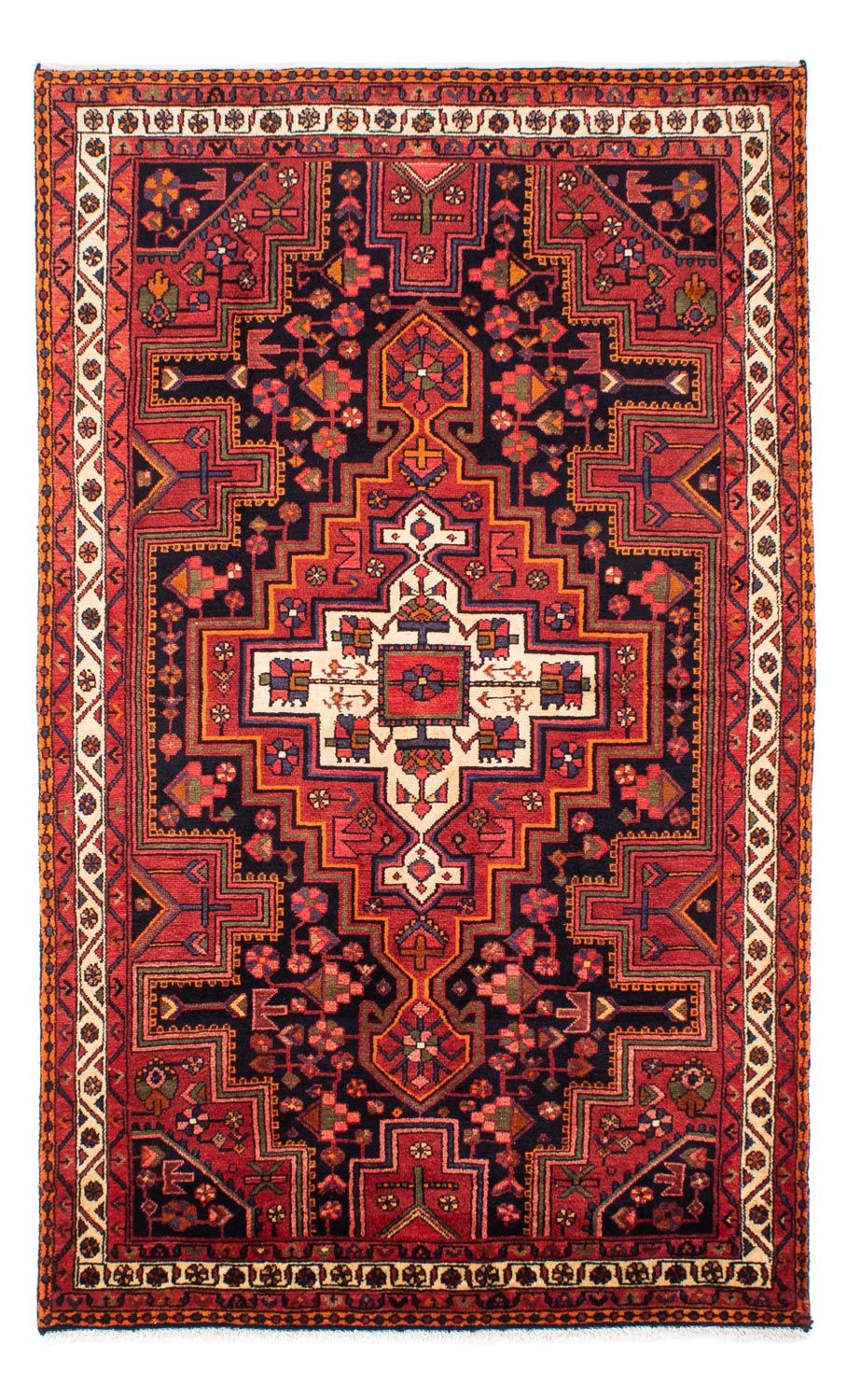 Persisk tæppe - Nomadisk - 235 x 145 cm - mørkerød