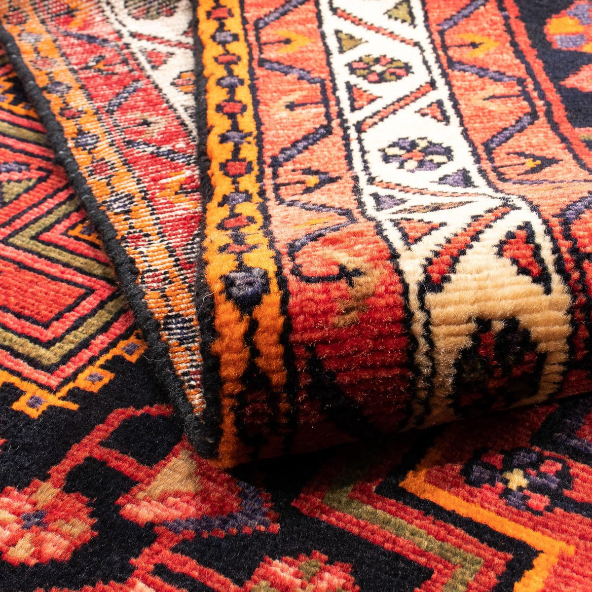 Persisk tæppe - Nomadisk - 235 x 145 cm - mørkerød