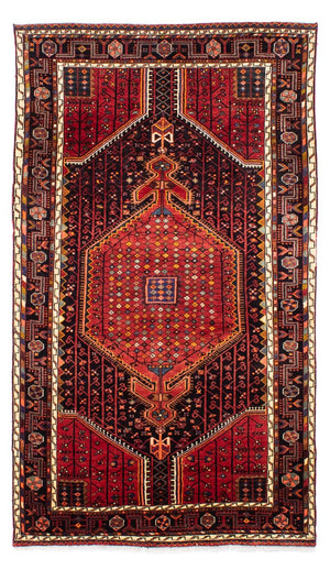 Persisk tæppe - Nomadisk - 248 x 140 cm - mørkerød