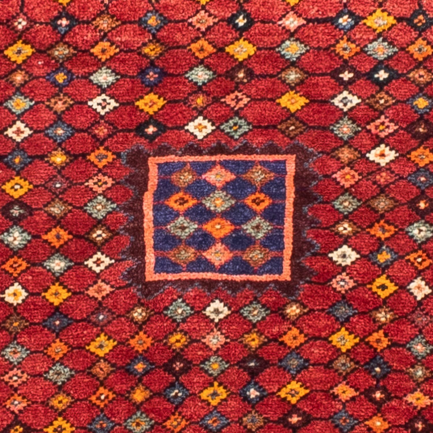Persisk tæppe - Nomadisk - 248 x 140 cm - mørkerød