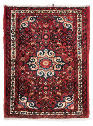 Persisk tæppe - Nomadisk - 98 x 73 cm - mørkerød
