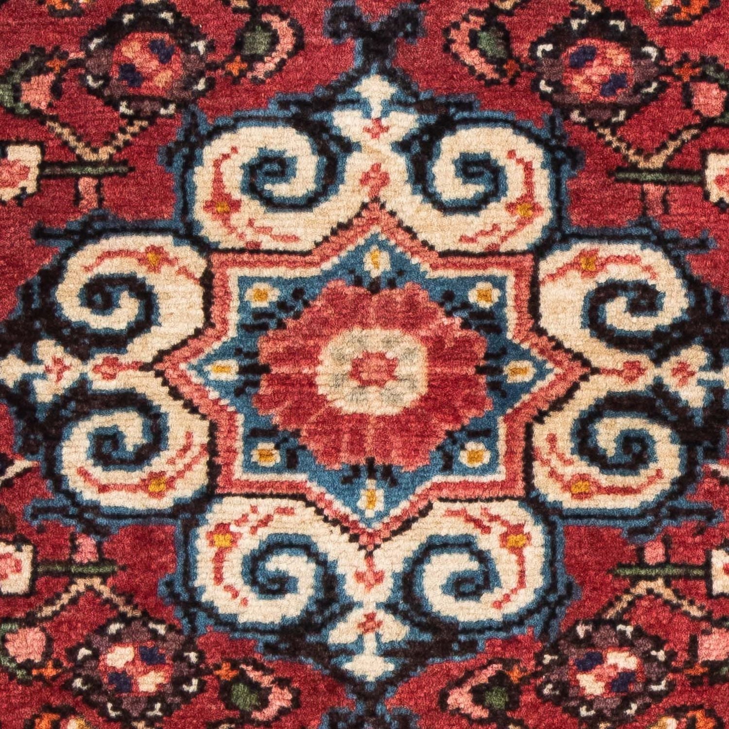 Persisk tæppe - Nomadisk - 98 x 73 cm - mørkerød