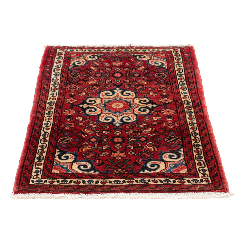 Persisk tæppe - Nomadisk - 98 x 73 cm - mørkerød