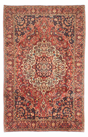 Persisk tæppe - Nomadisk - 313 x 204 cm - lysrød