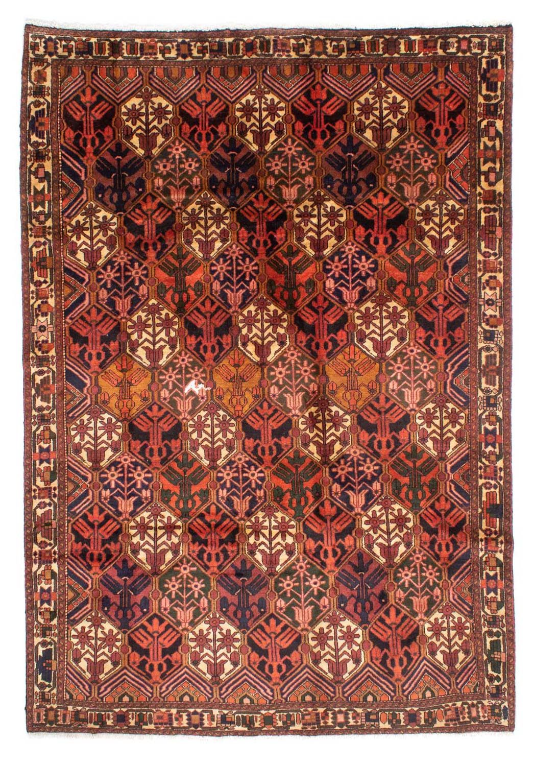 Persisk tæppe - Nomadisk - 288 x 210 cm - lysrød