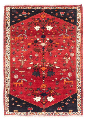 Persisk tæppe - Nomadisk - 152 x 110 cm - mørkerød