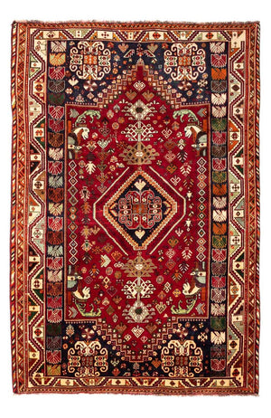 Persisk tæppe - Nomadisk - 272 x 183 cm - mørkerød