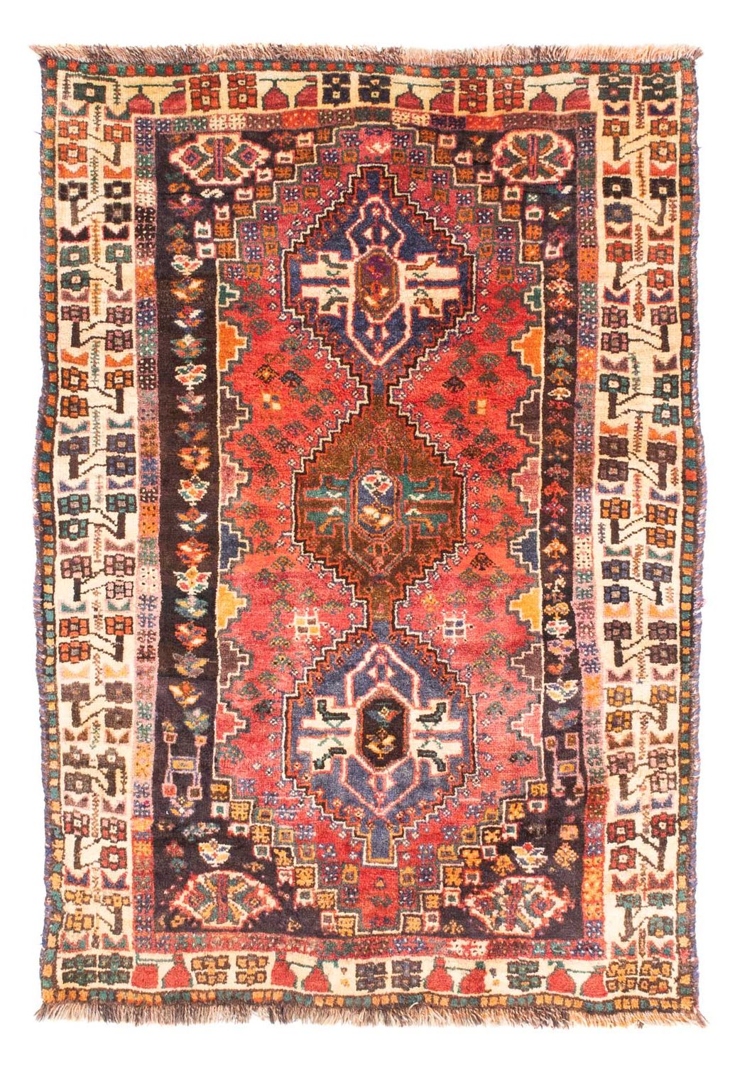 Persisk tæppe - Nomadisk - 166 x 110 cm - rød