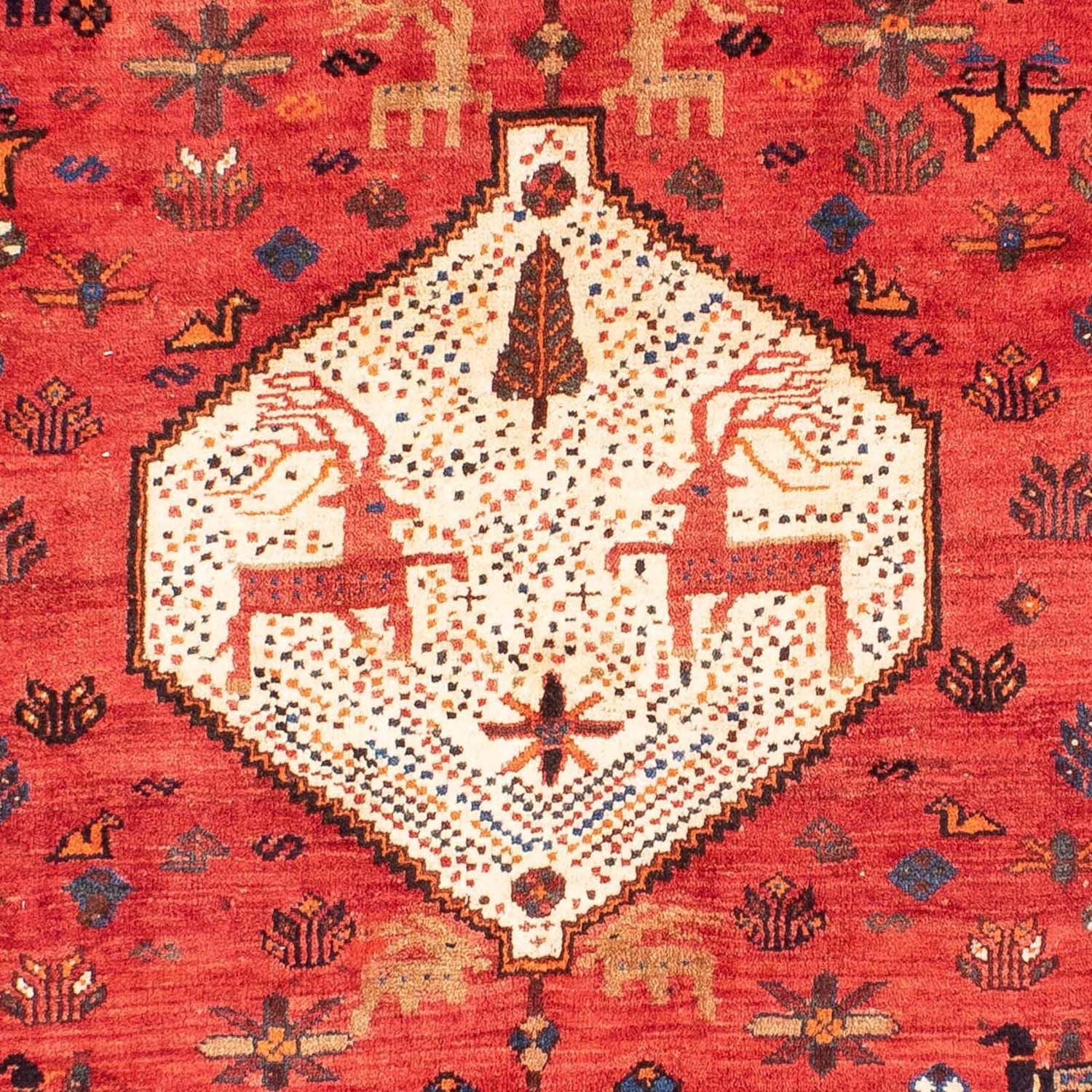 Persisk tæppe - Nomadisk - 300 x 205 cm - mørkerød