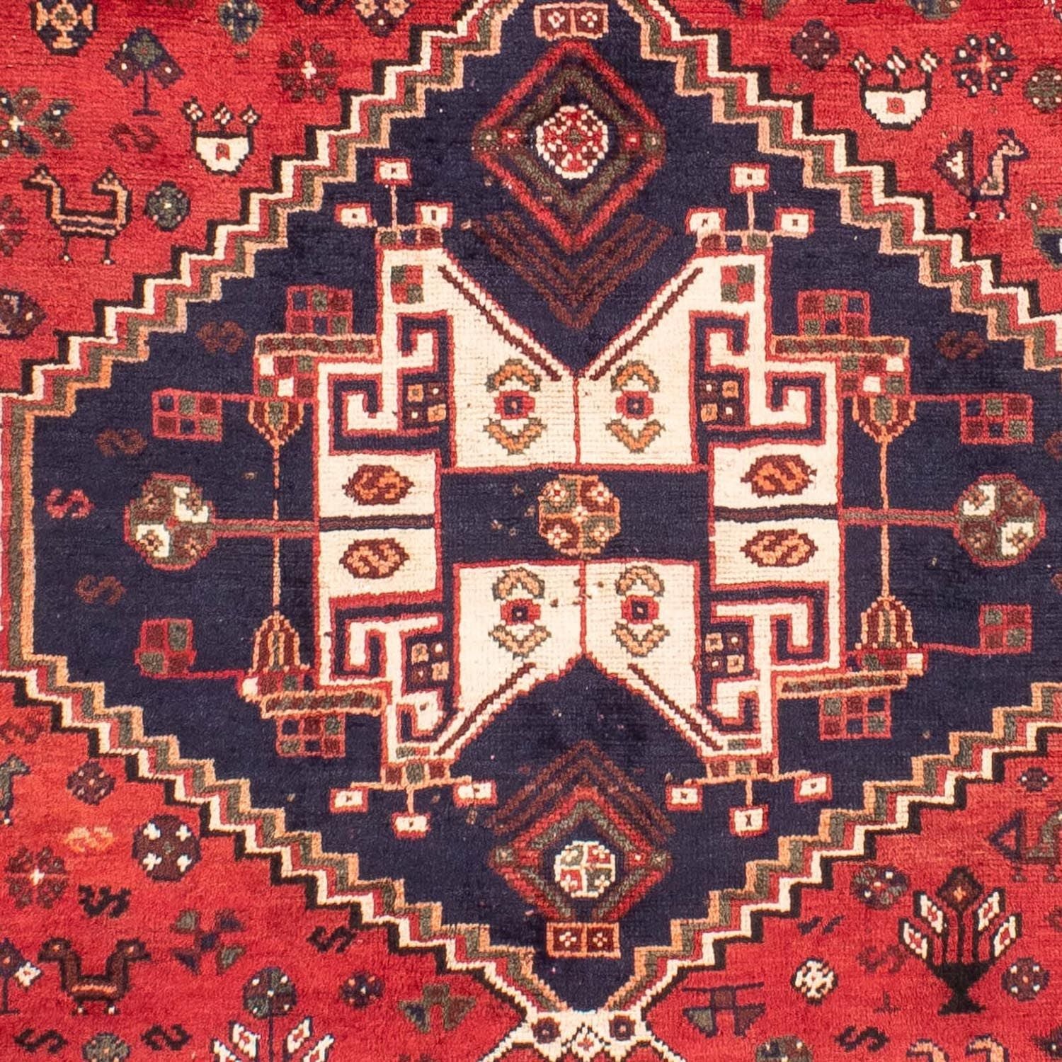 Persisk tæppe - Nomadisk - 287 x 196 cm - mørkerød