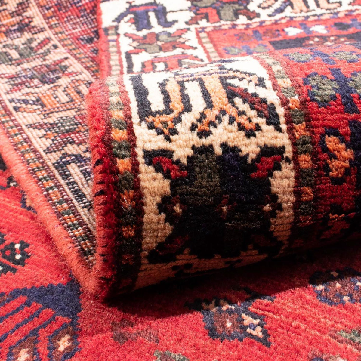 Persisk tæppe - Nomadisk - 287 x 196 cm - mørkerød