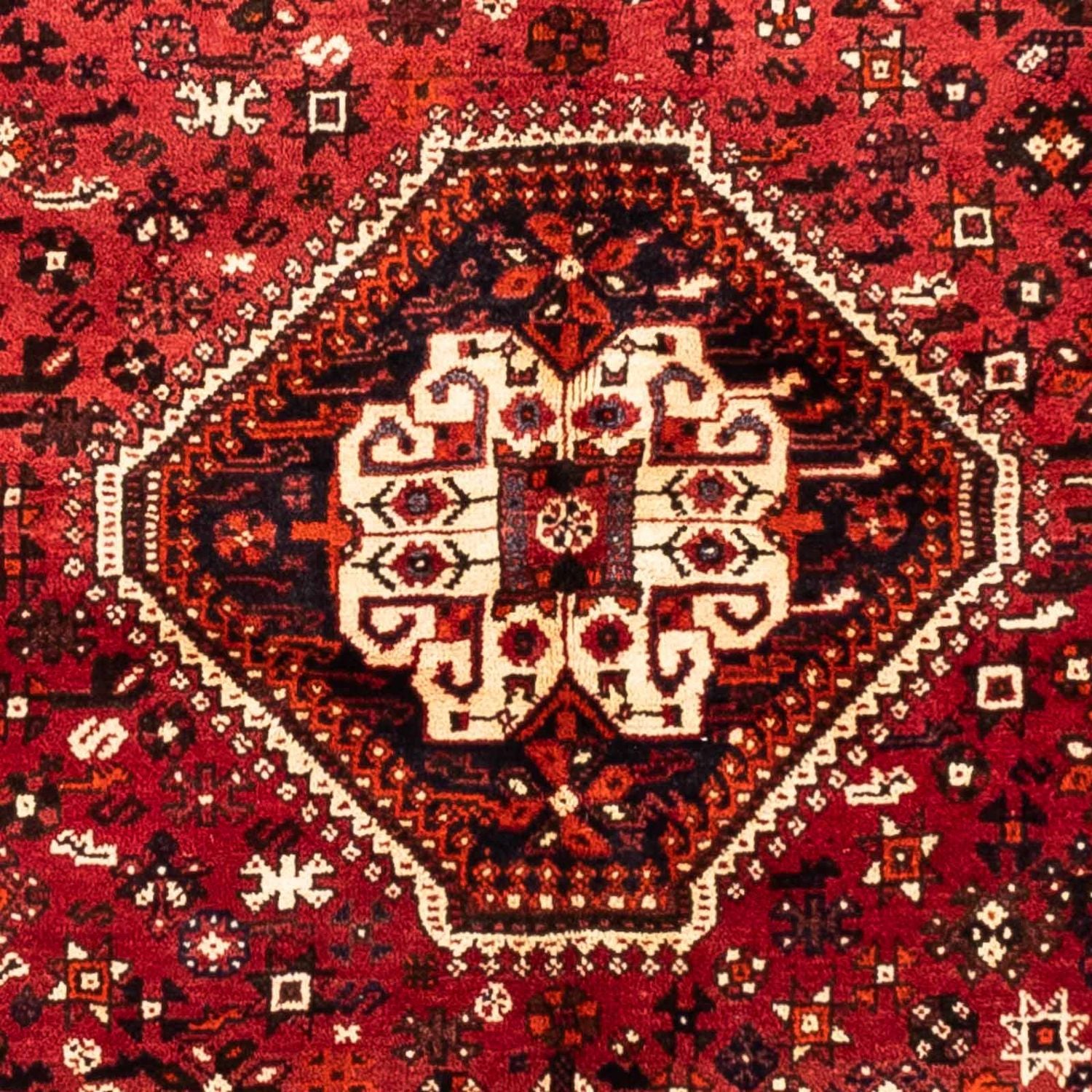 Persisk tæppe - Nomadisk - 222 x 157 cm - mørkerød