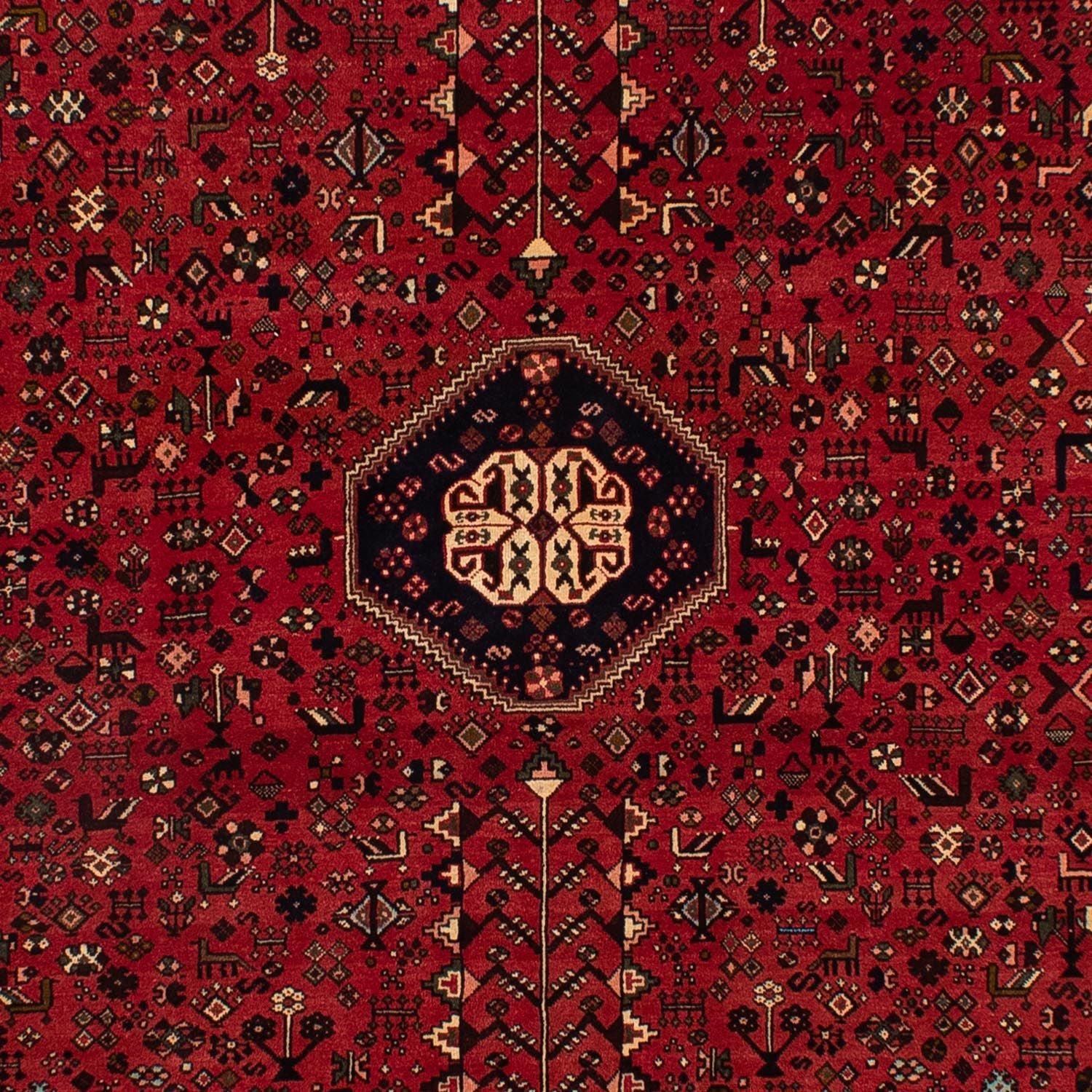 Persisk tæppe - Nomadisk - 300 x 200 cm - mørkerød