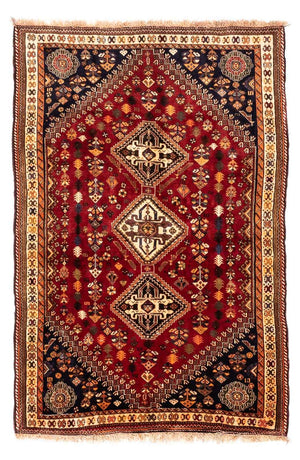 Persisk tæppe - Nomadisk - 210 x 145 cm - mørkerød
