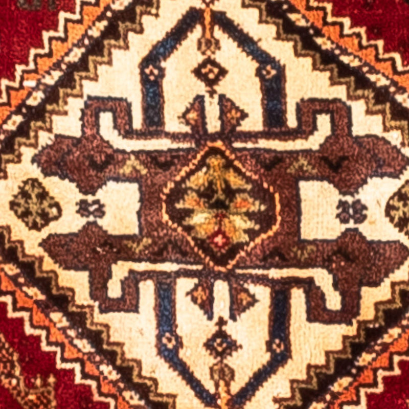Persisk tæppe - Nomadisk - 210 x 145 cm - mørkerød