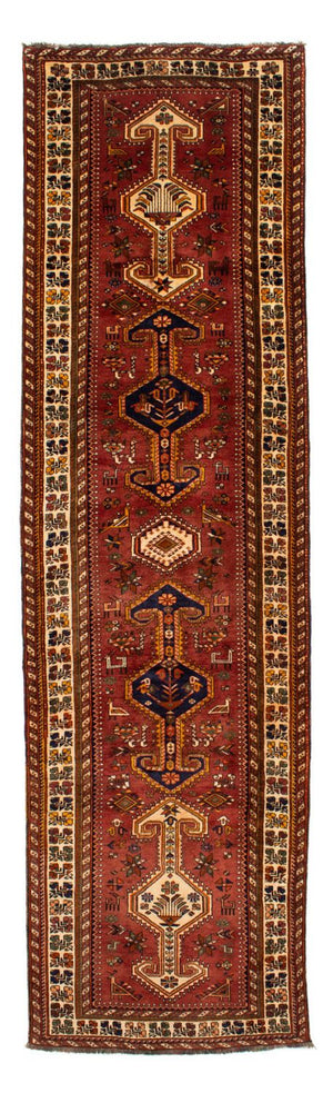 Løber Persisk tæppe - Nomadisk - 382 x 103 cm - brun