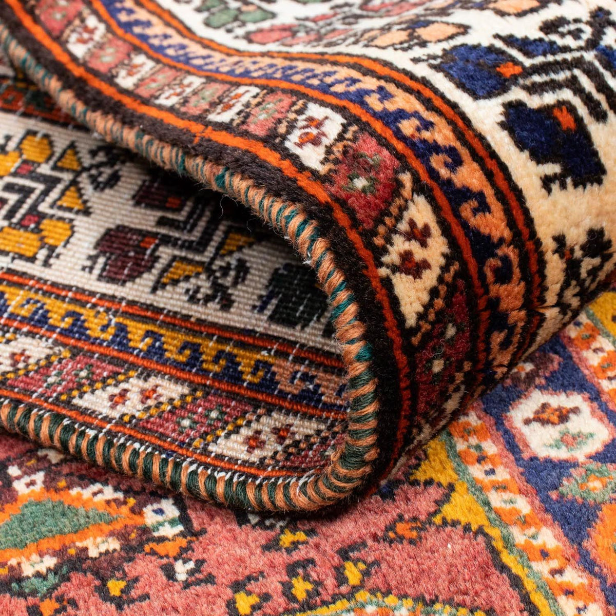 Løber Persisk tæppe - Nomadisk - 382 x 103 cm - brun