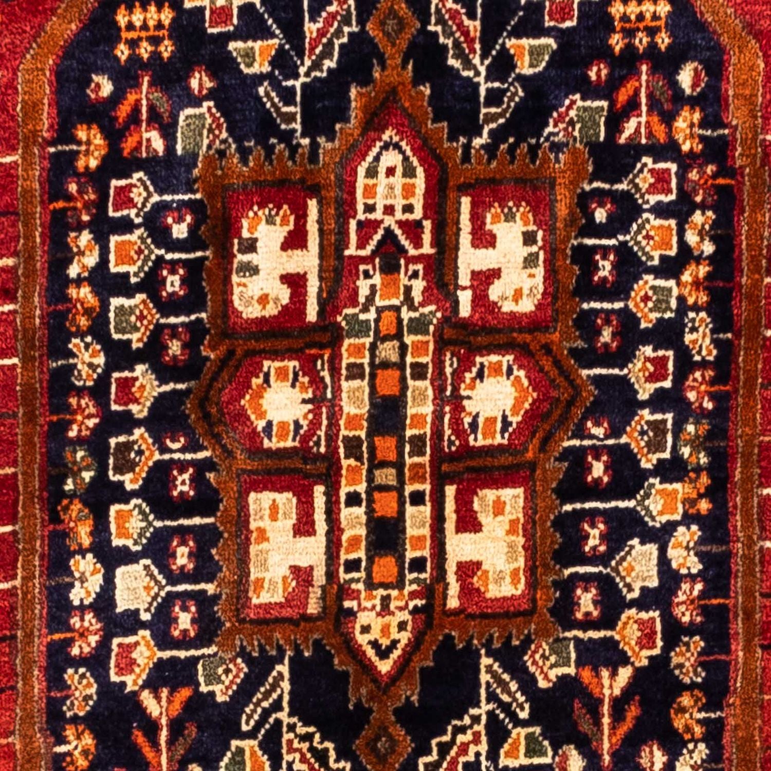 Persisk tæppe - Nomadisk - 257 x 160 cm - mørkerød