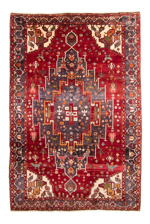 Persisk tæppe - Nomadisk - 338 x 220 cm - mørkerød
