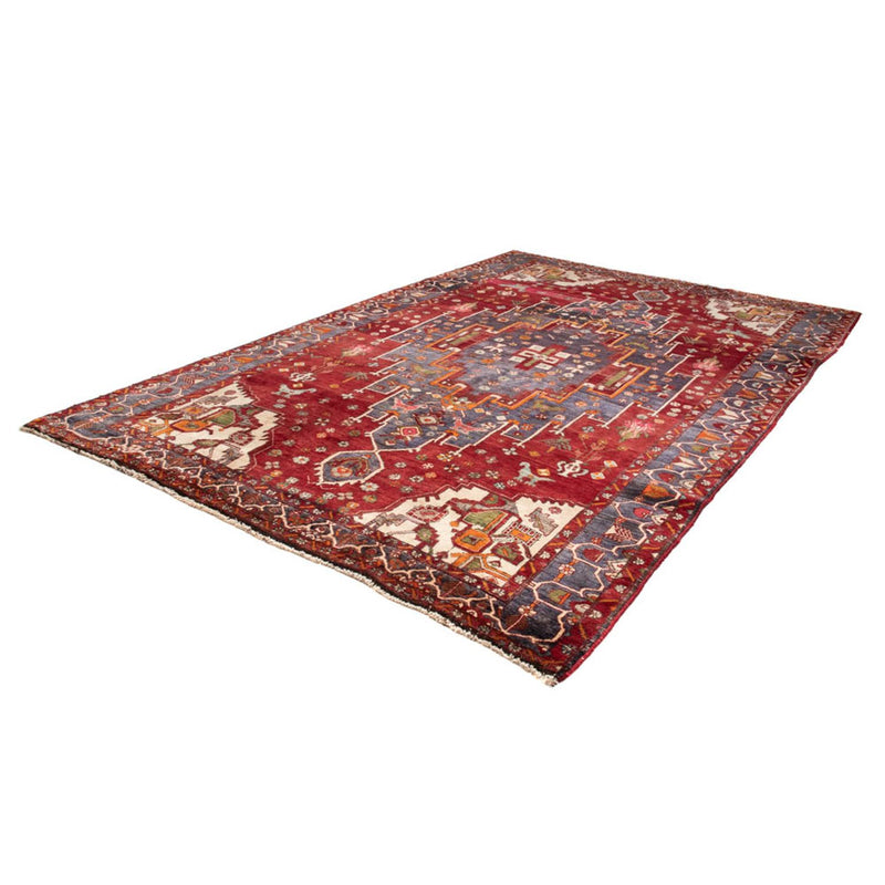 Persisk tæppe - Nomadisk - 338 x 220 cm - mørkerød
