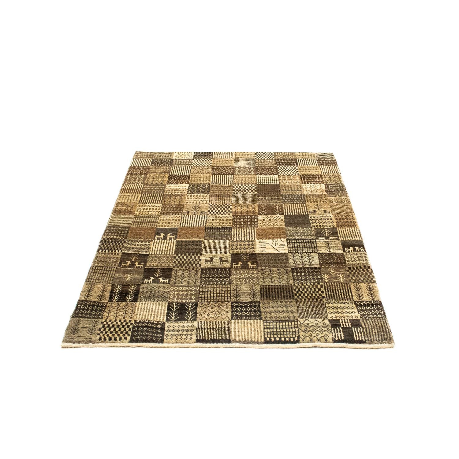 Gabbeh Tæppe - Loribaft Persisk - 142 x 100 cm - flerfarvet