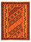 Kelim-tæppe - orientalsk - 194 x 150 cm - lysrød