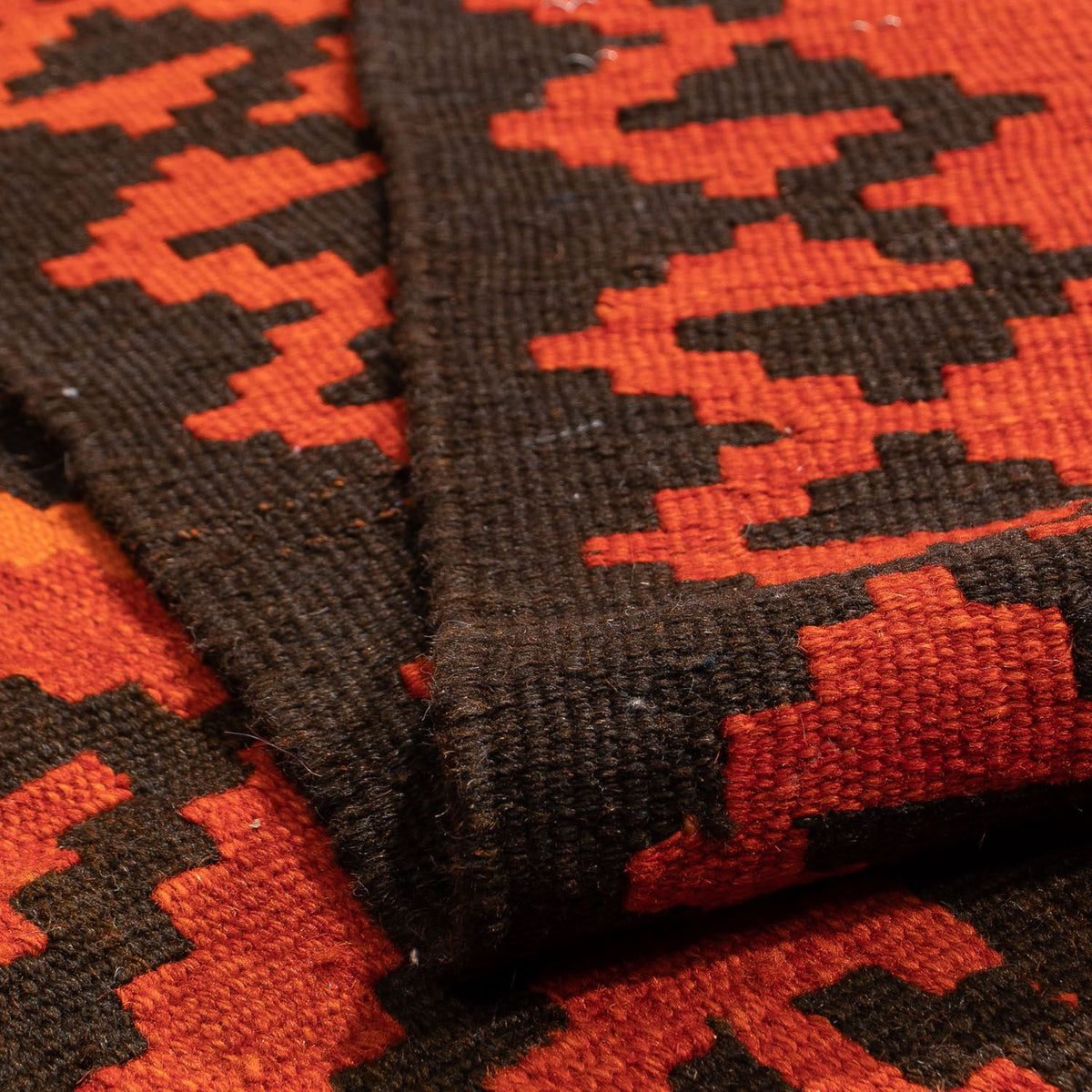 Kelim-tæppe - orientalsk - 194 x 150 cm - lysrød