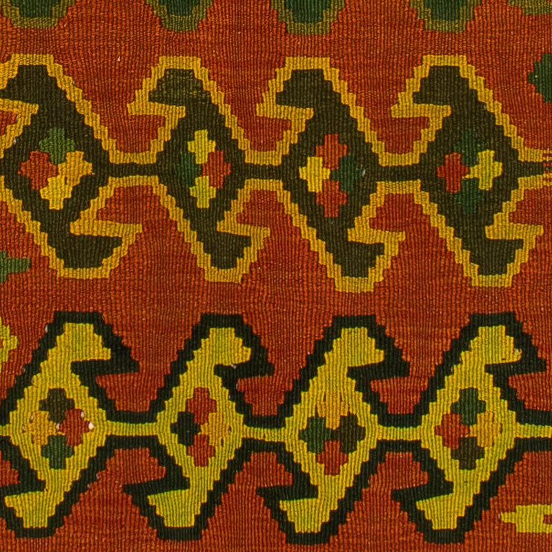 Kelim-tæppe - orientalsk - 208 x 150 cm - mørkegrøn