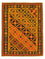Kelim-tæppe - orientalsk - 190 x 149 cm - guld