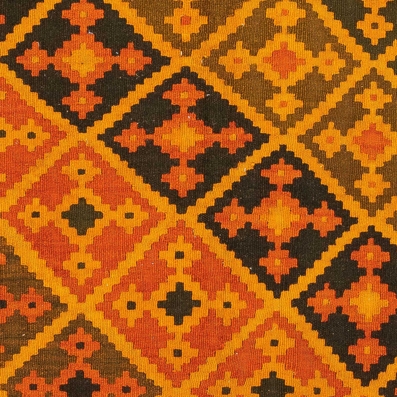 Kelim-tæppe - orientalsk - 190 x 149 cm - guld