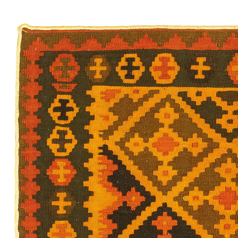 Kelim-tæppe - orientalsk - 190 x 149 cm - guld