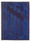 Kelim-tæppe - orientalsk - 195 x 155 cm - blå