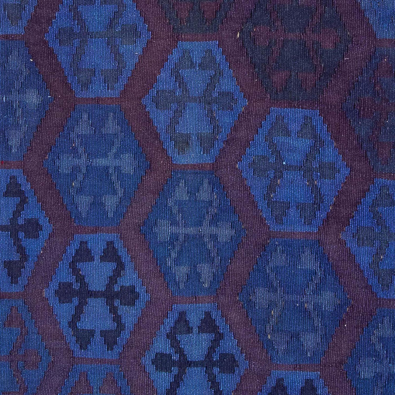 Kelim-tæppe - orientalsk - 195 x 155 cm - blå